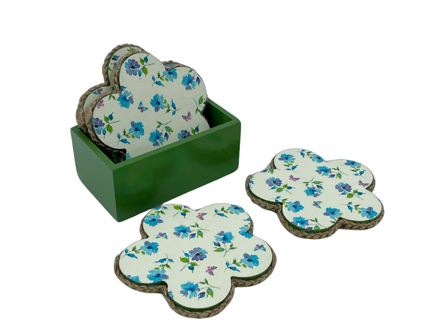 The Weaver's Nest Wooden Flower Coasters