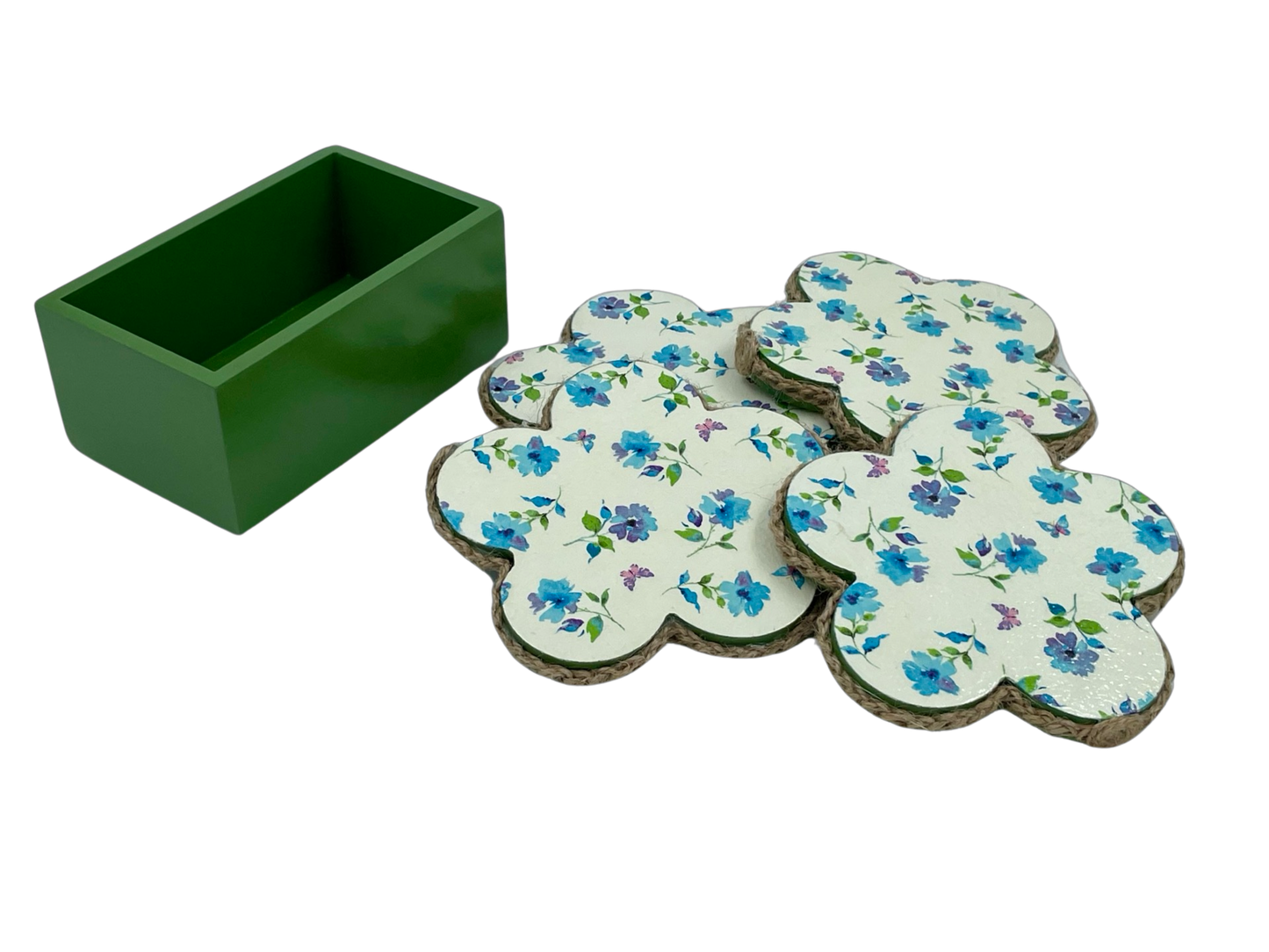 The Weaver's Nest Wooden Flower Coasters