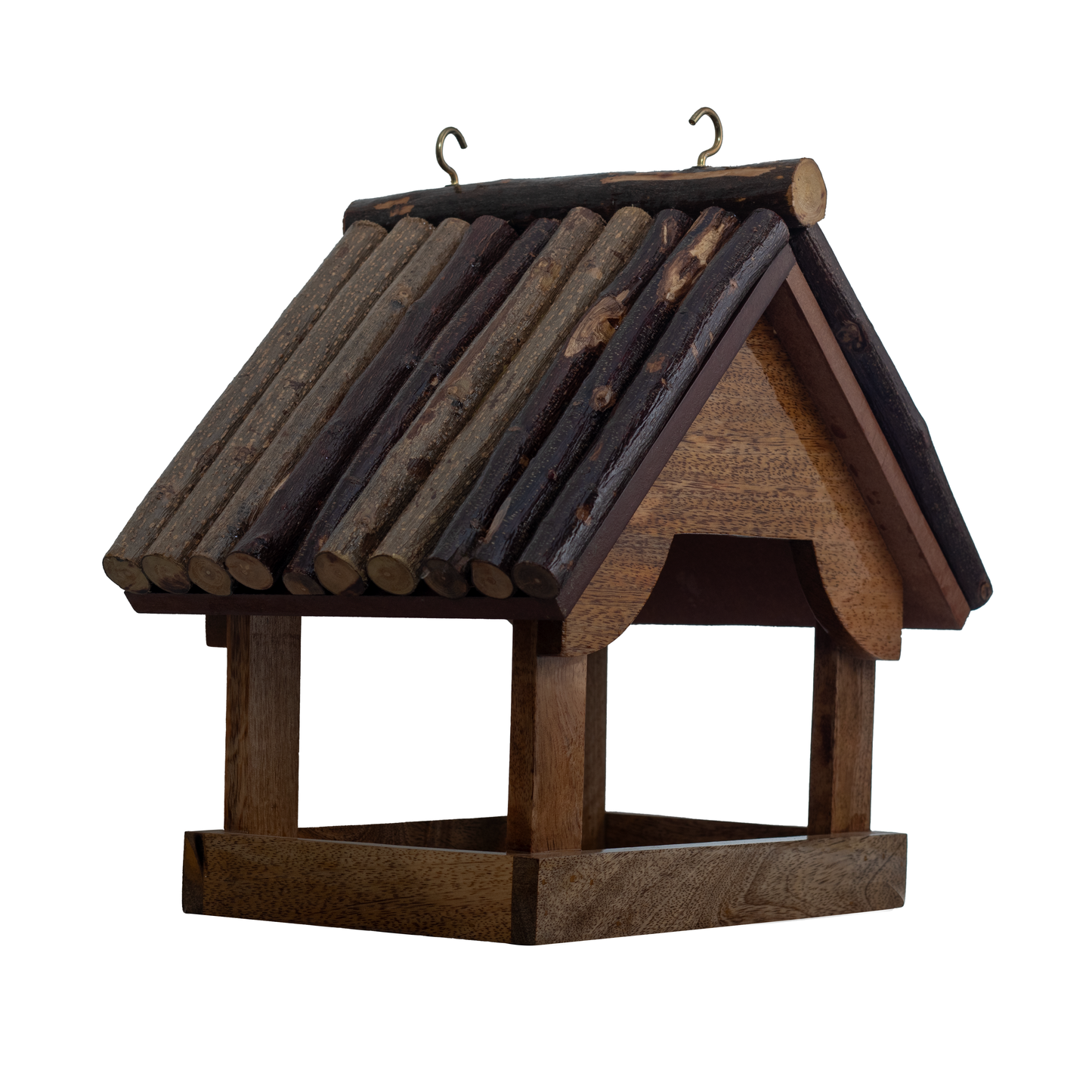 The Weaver's Nest Rustic Wooden Birdfeeder
