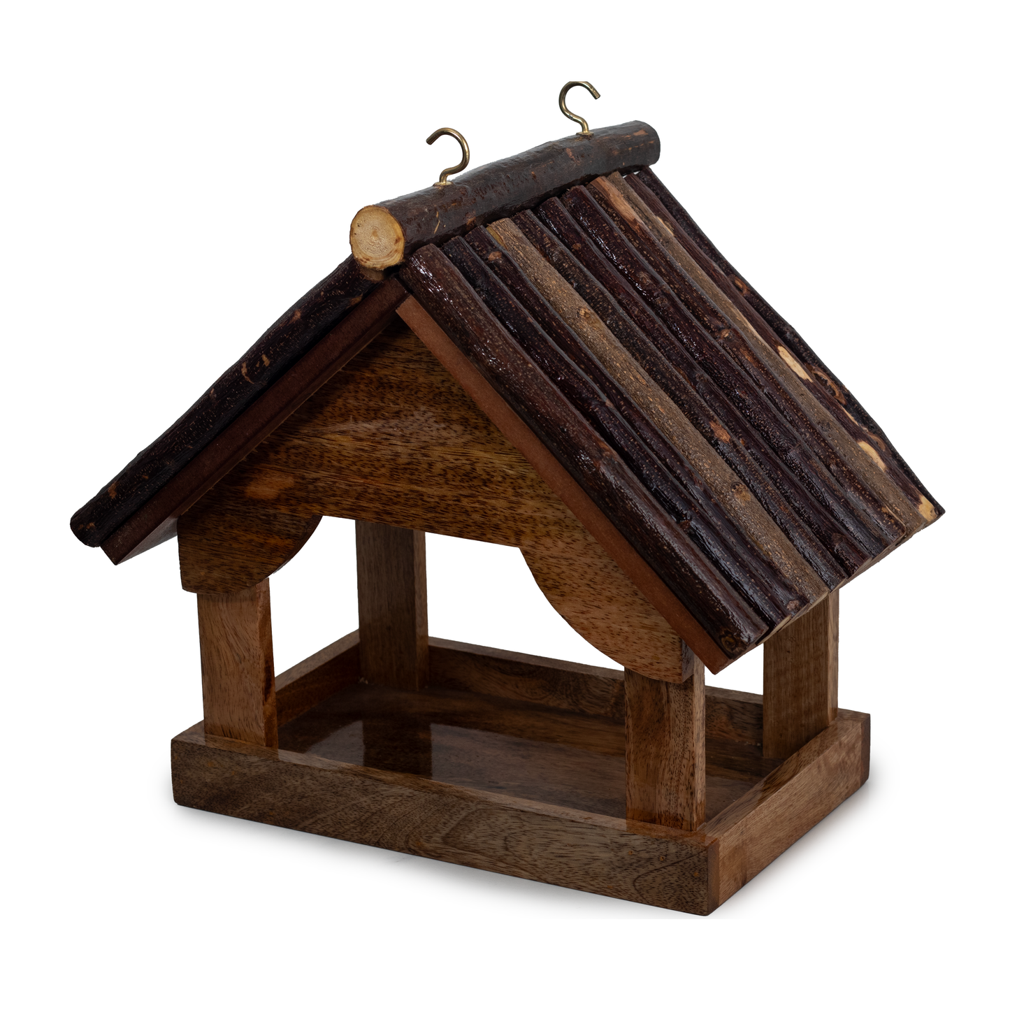 The Weaver's Nest Rustic Wooden Birdfeeder