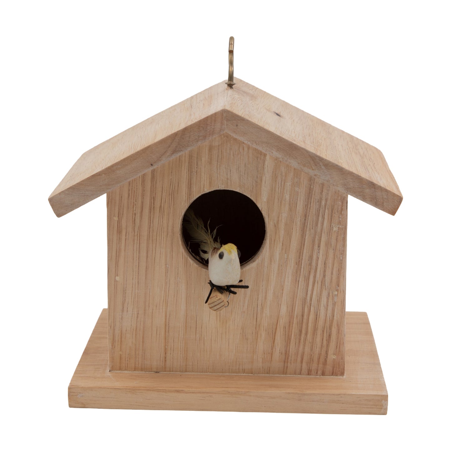 The Weaver's Nest Pine Wood Bird House Style 2 + Hut Shaped Pine Wood Bird House -1 + Hut Shaped Pine Wood Bird House -2