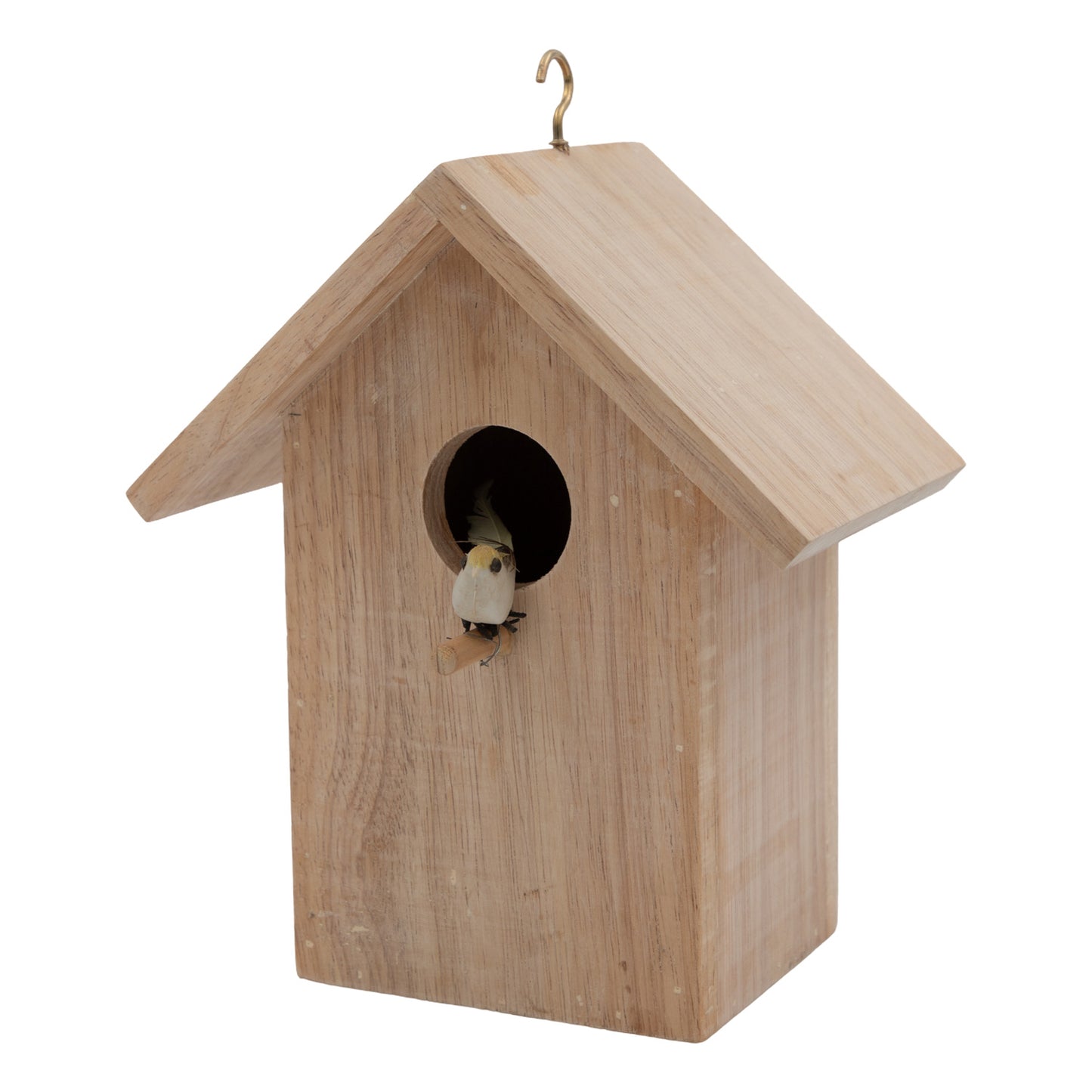 The Weaver's Nest Pine Wood Bird House Style 2 + Hut Shaped Pine Wood Bird House -1 + Hut Shaped Pine Wood Bird House -2