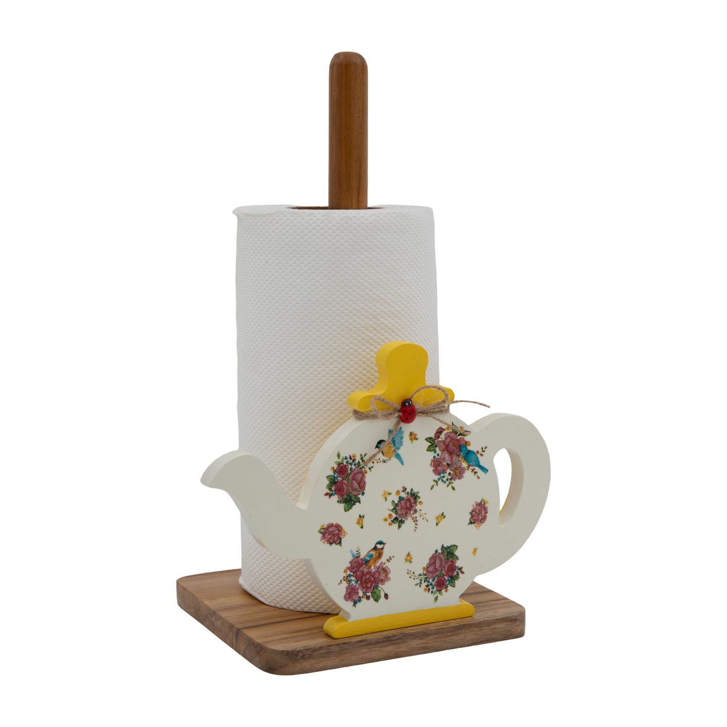 The Weaver's Nest Yellow Kettle Kitchen Roll Holder