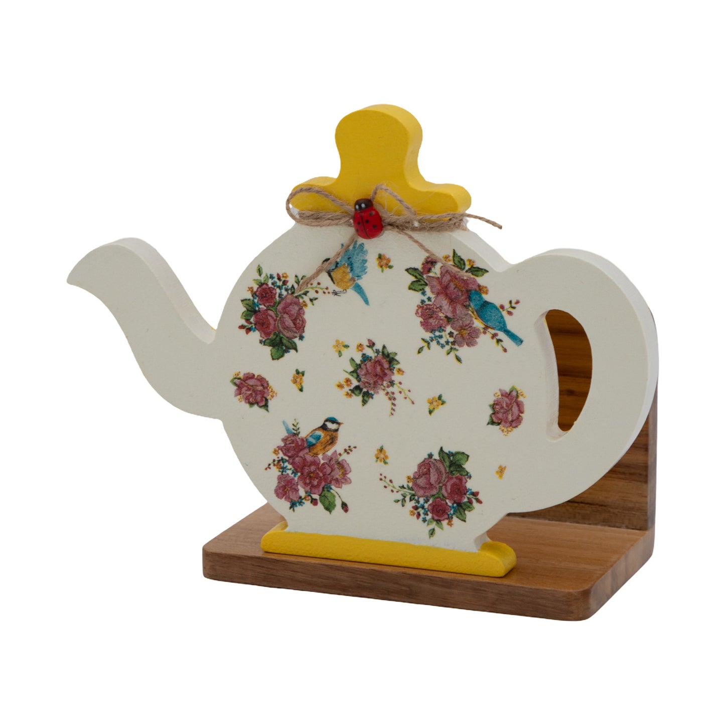 The Weaver's Nest Yellow Kettle Napkin Holder