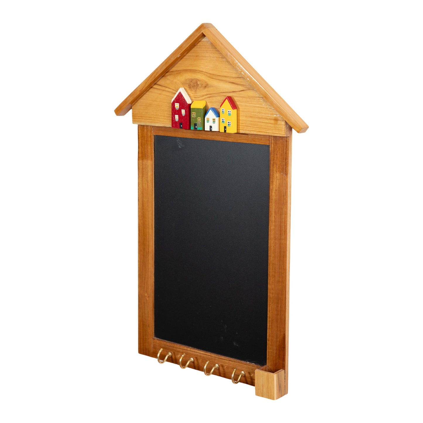 The Weaver's Nest Wooden Wall Hanging Chalkboard with Key Holder