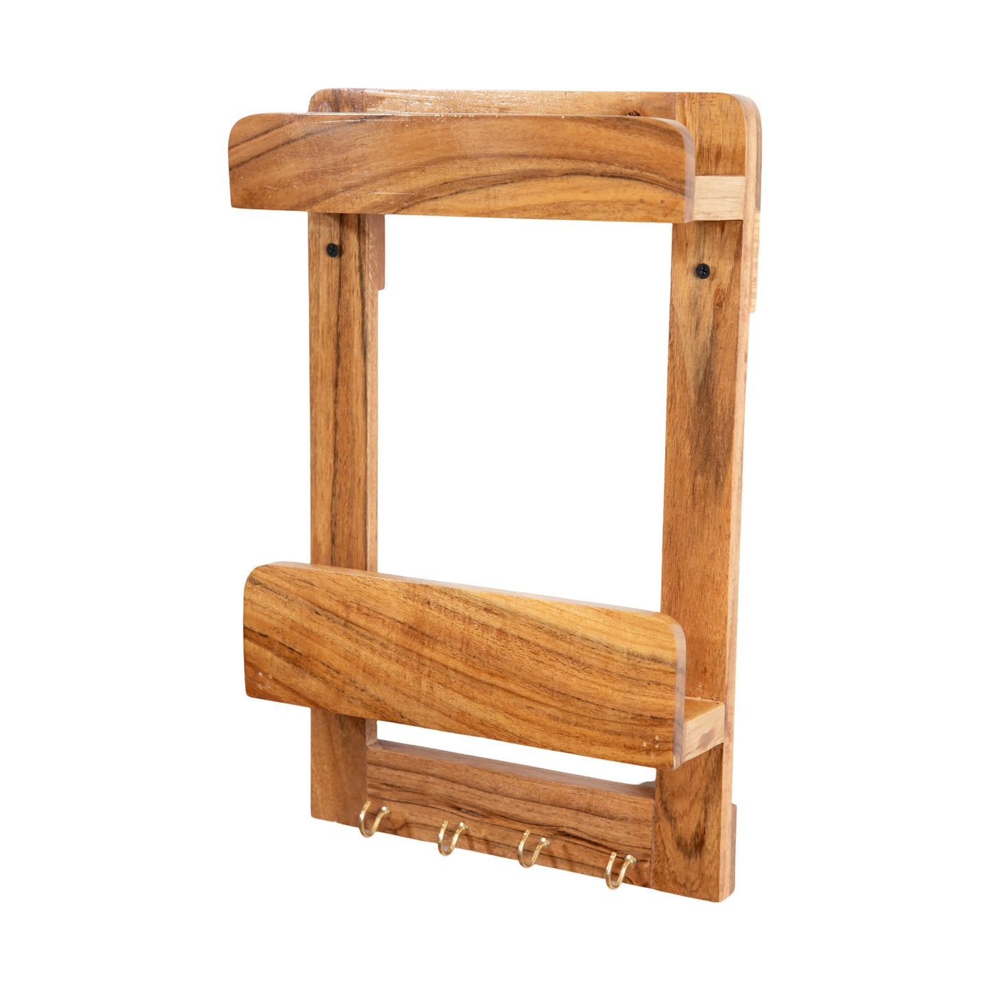 The Weaver's Nest Solid Wood Triple Roll Paper Towel Holder + Rolling Pin and Board Stand, Chakla Belan Stand - KC4