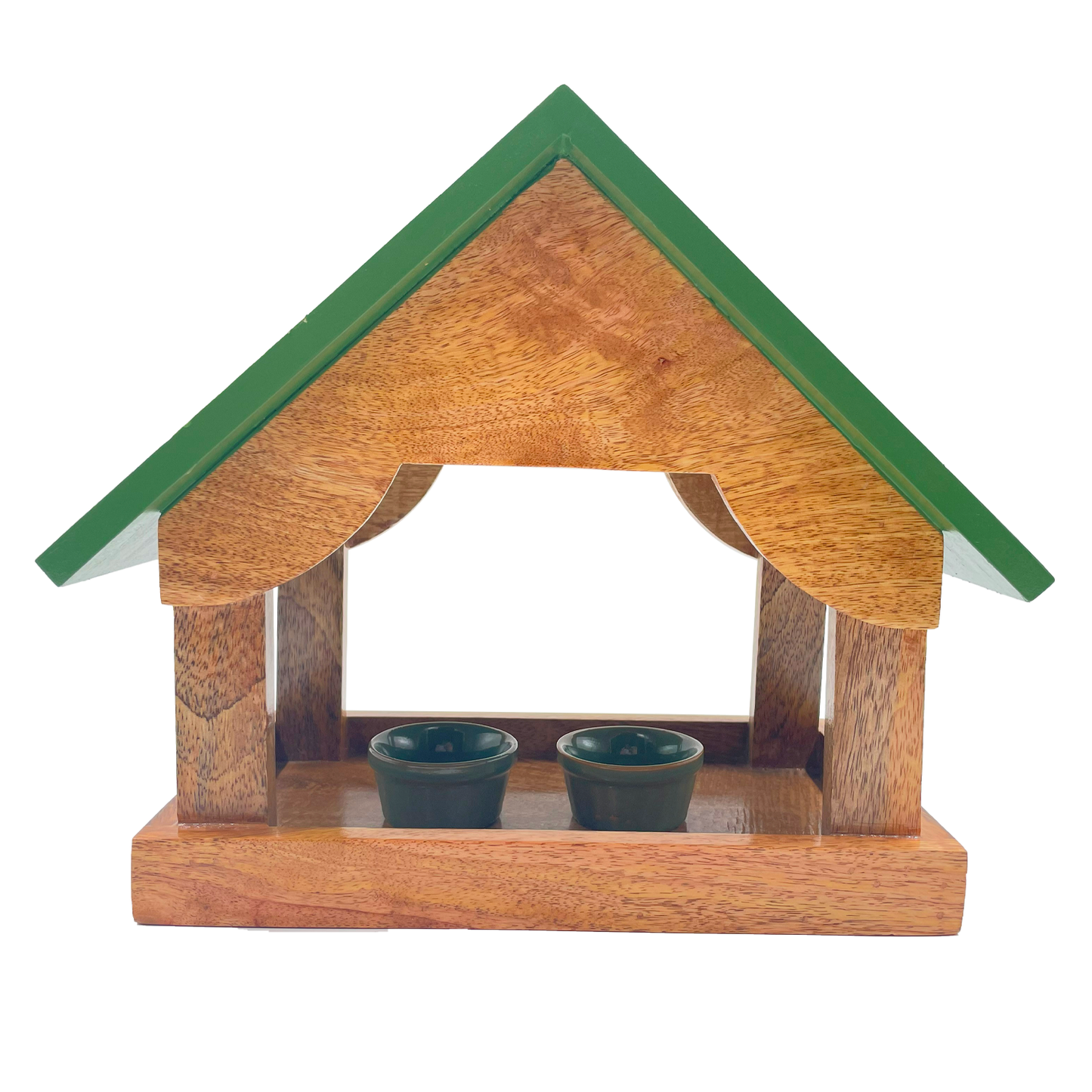 Wooden Birdfeeder With Sunflowers