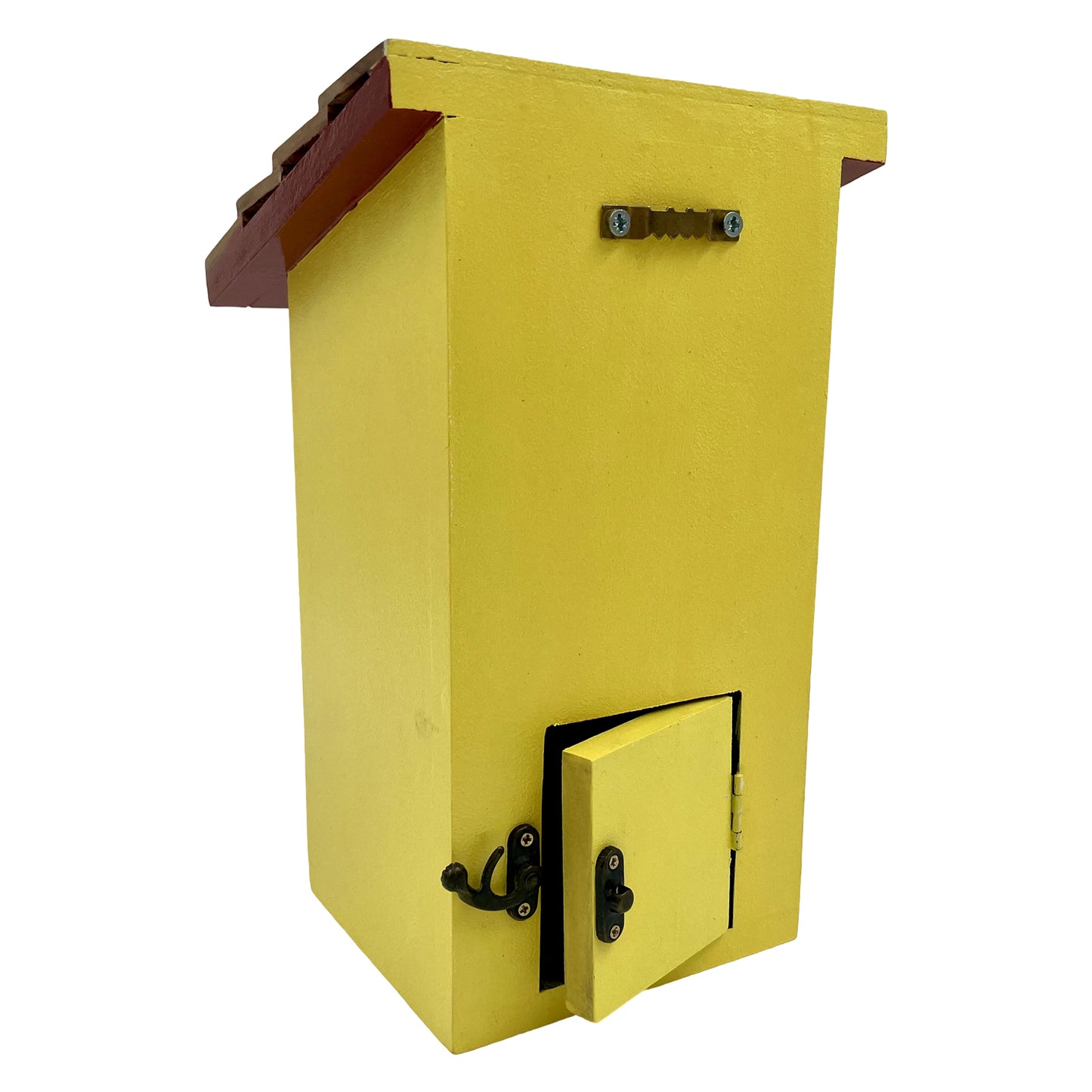 The Weaver's Nest Yellow Floral Teak Roof Bird House