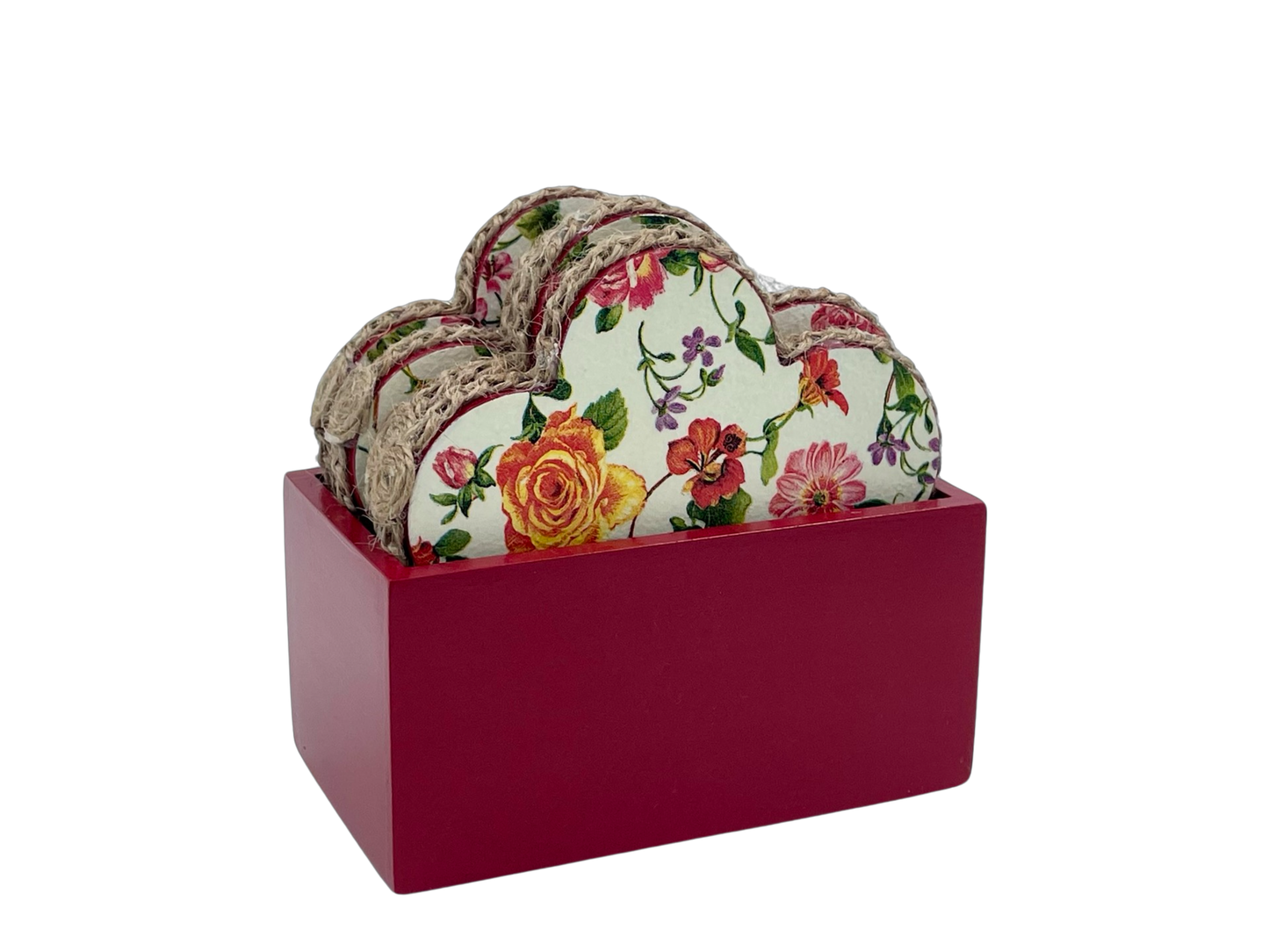 The Weaver's Nest Wooden Flower Coasters