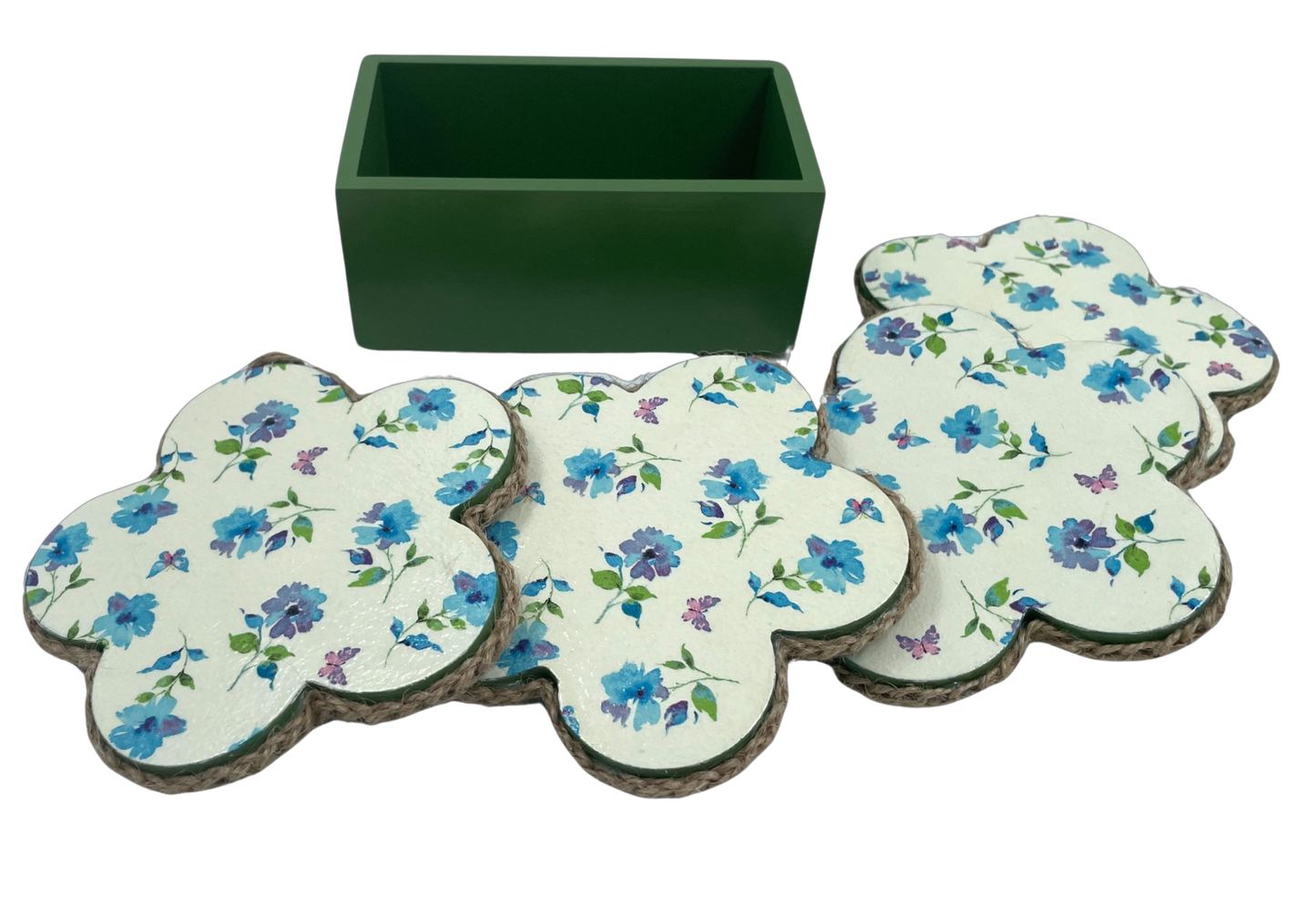 The Weaver's Nest Wooden Flower Coasters