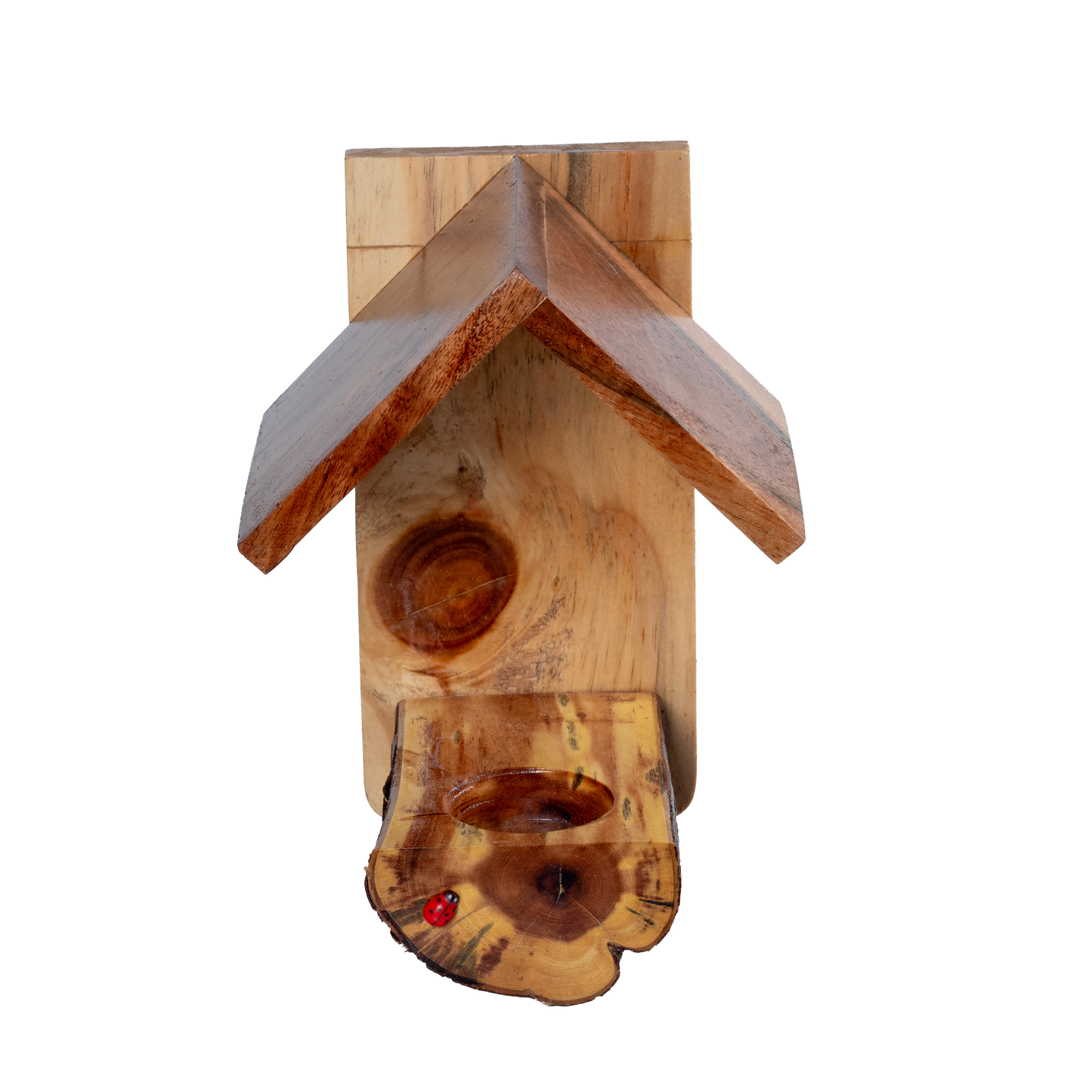 The Weaver's Nest Wooden Log Bird Feeder