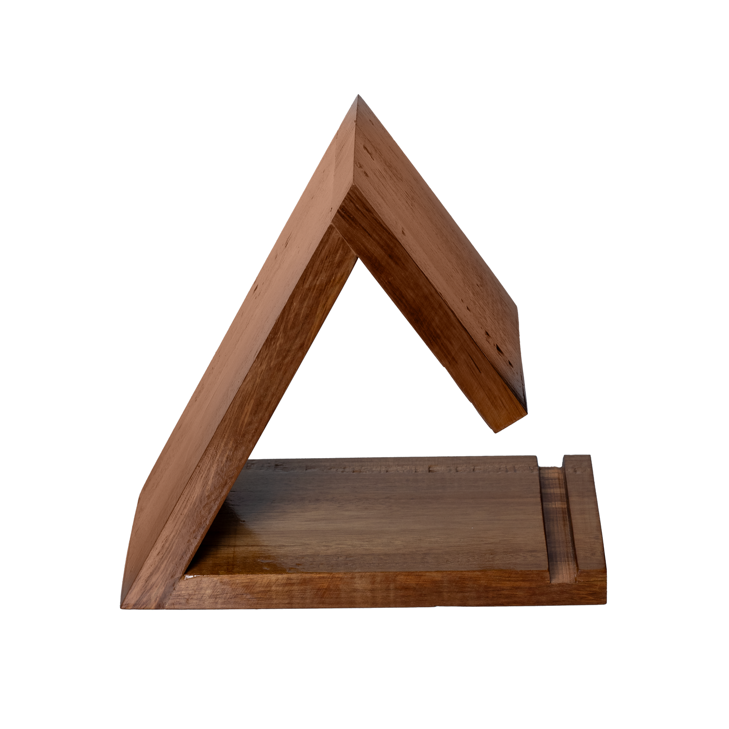 Wooden Book Holder Triangle Bookstand, Triangle Book Holder, Nightstand Bookmark, Rustic Bookstand, Gift for Book Lover, Tabletop Bookstand, Office Decor
