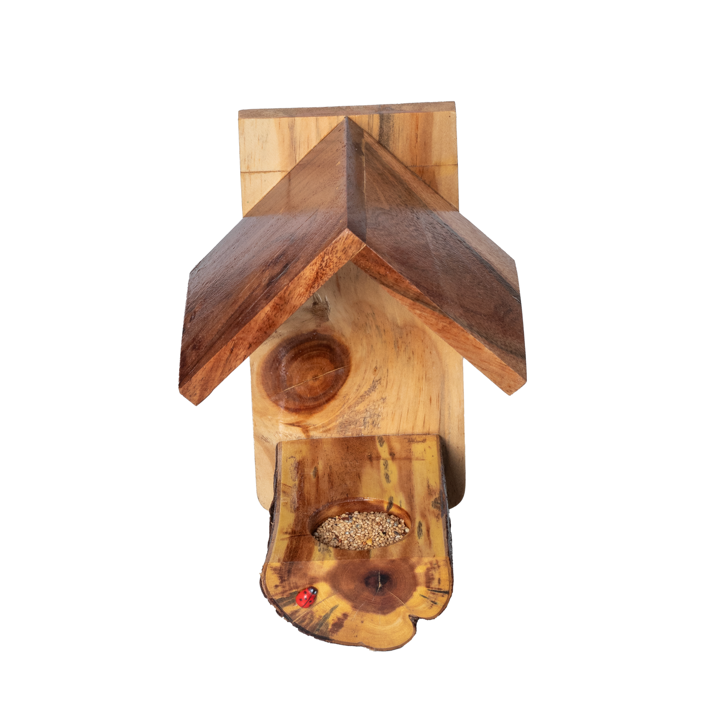 The Weaver's Nest Wooden Log Bird Feeder