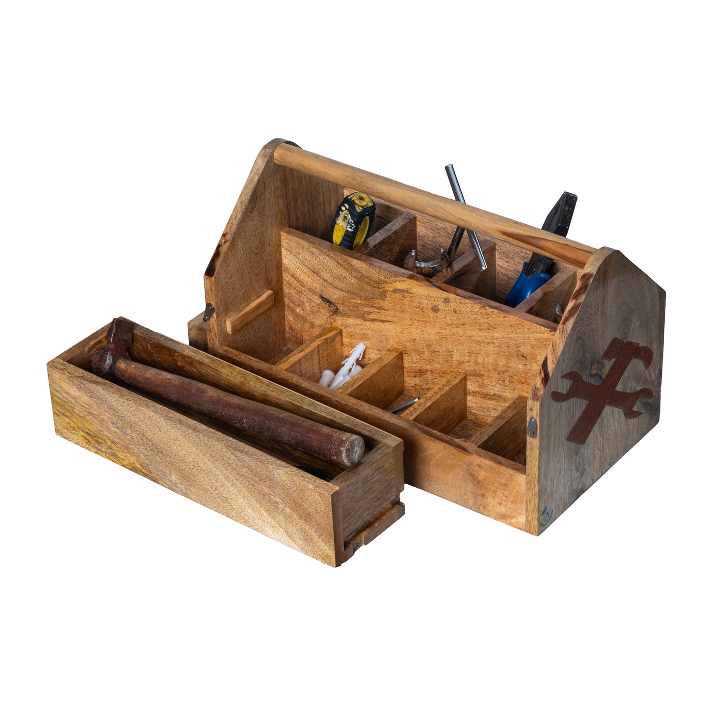 The Weaver's Nest Wooden Tool Box Organizer