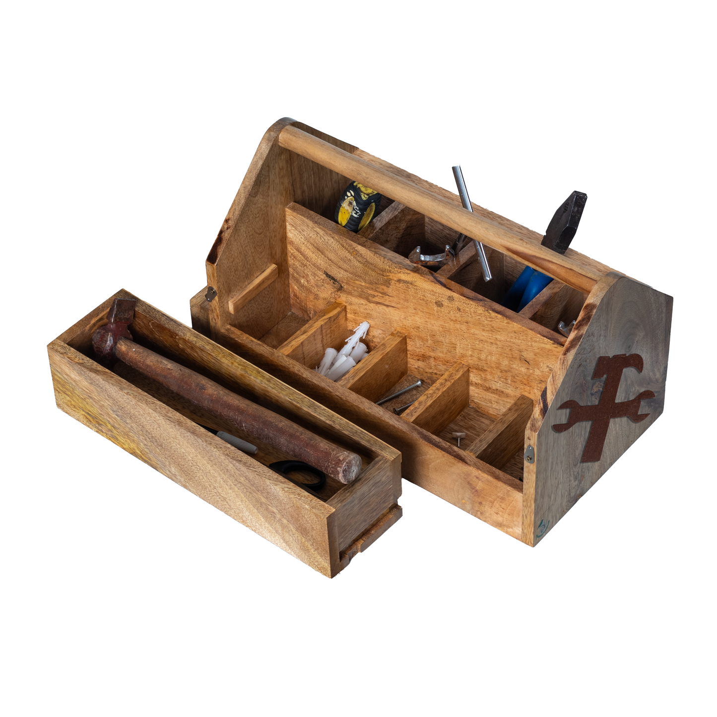 The Weaver's Nest Wooden Tool Box Organizer