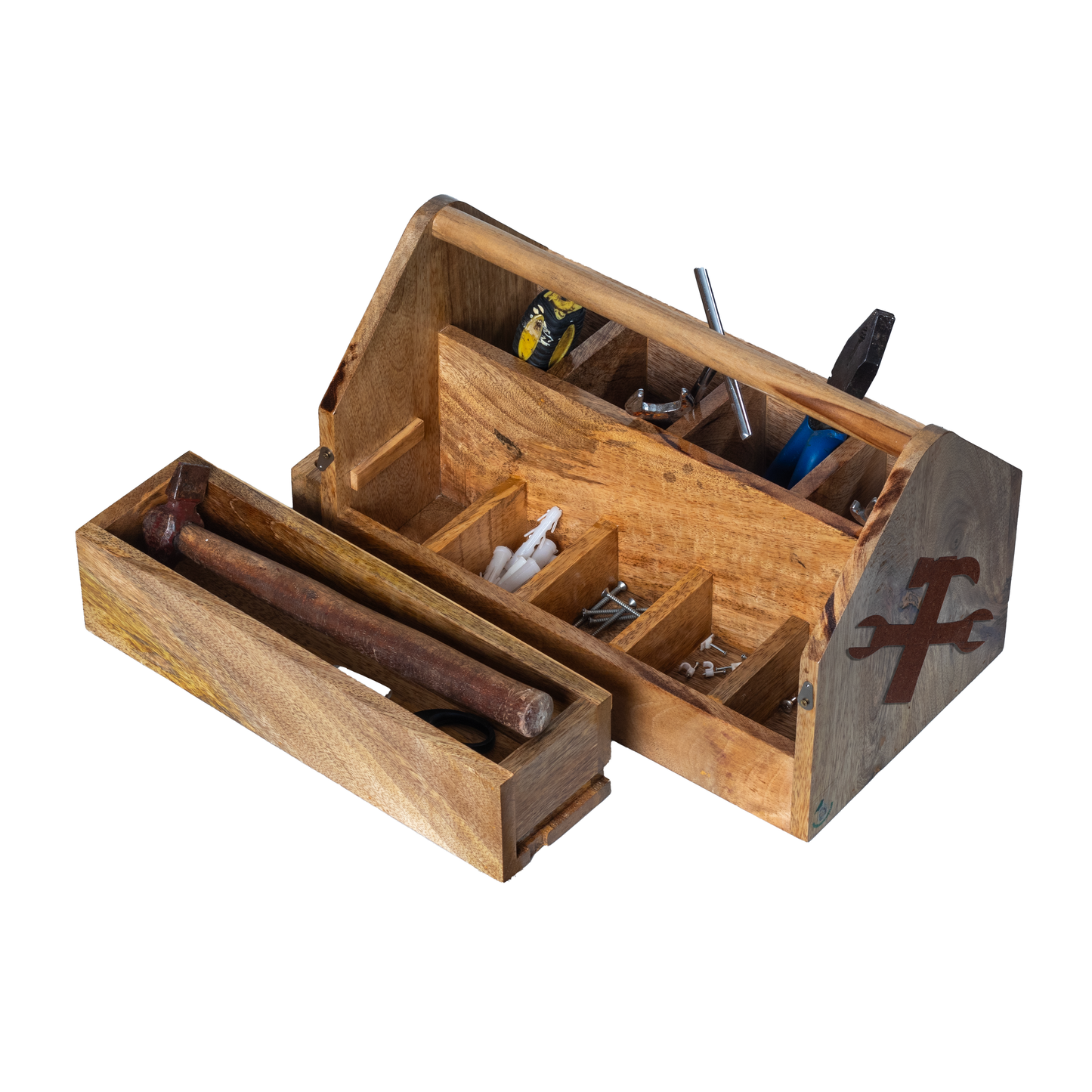 The Weaver's Nest Wooden Tool Box Organizer