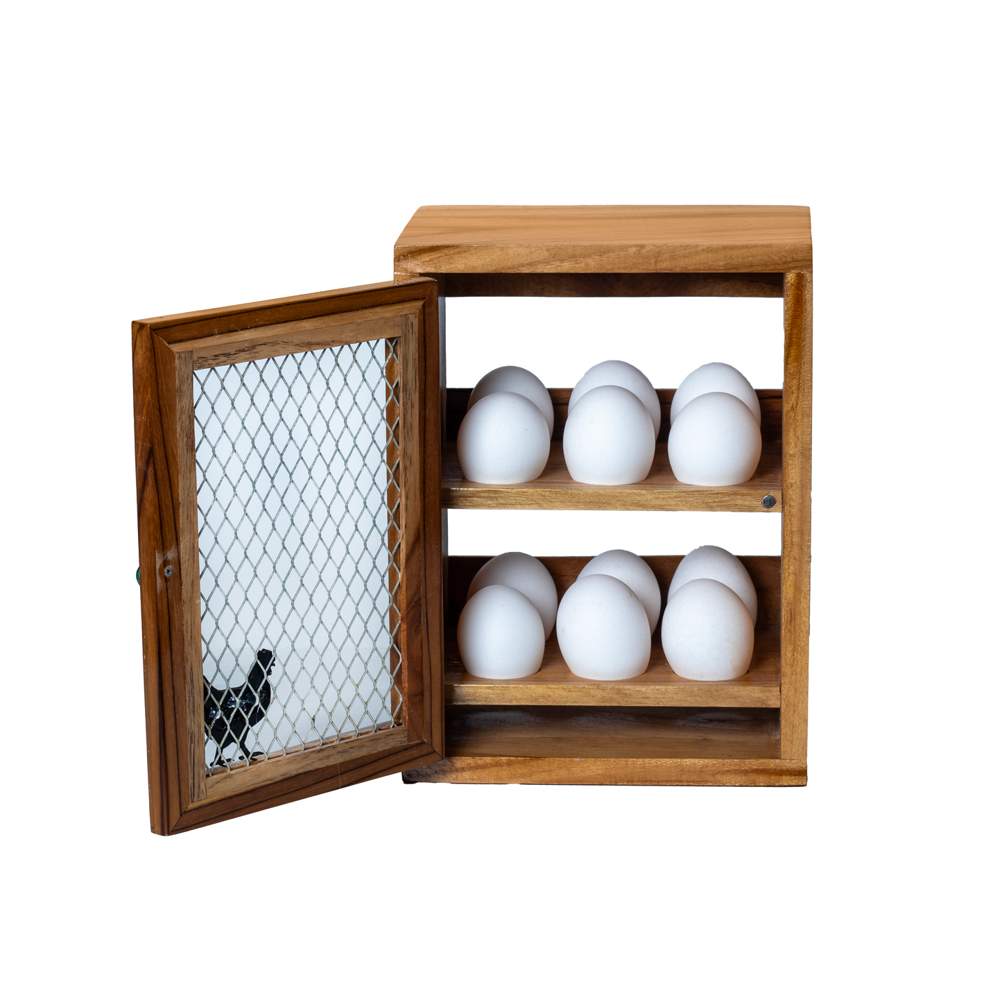 The Weaver's Nest Wooden Egg Cabinet, Organizer and Holder
