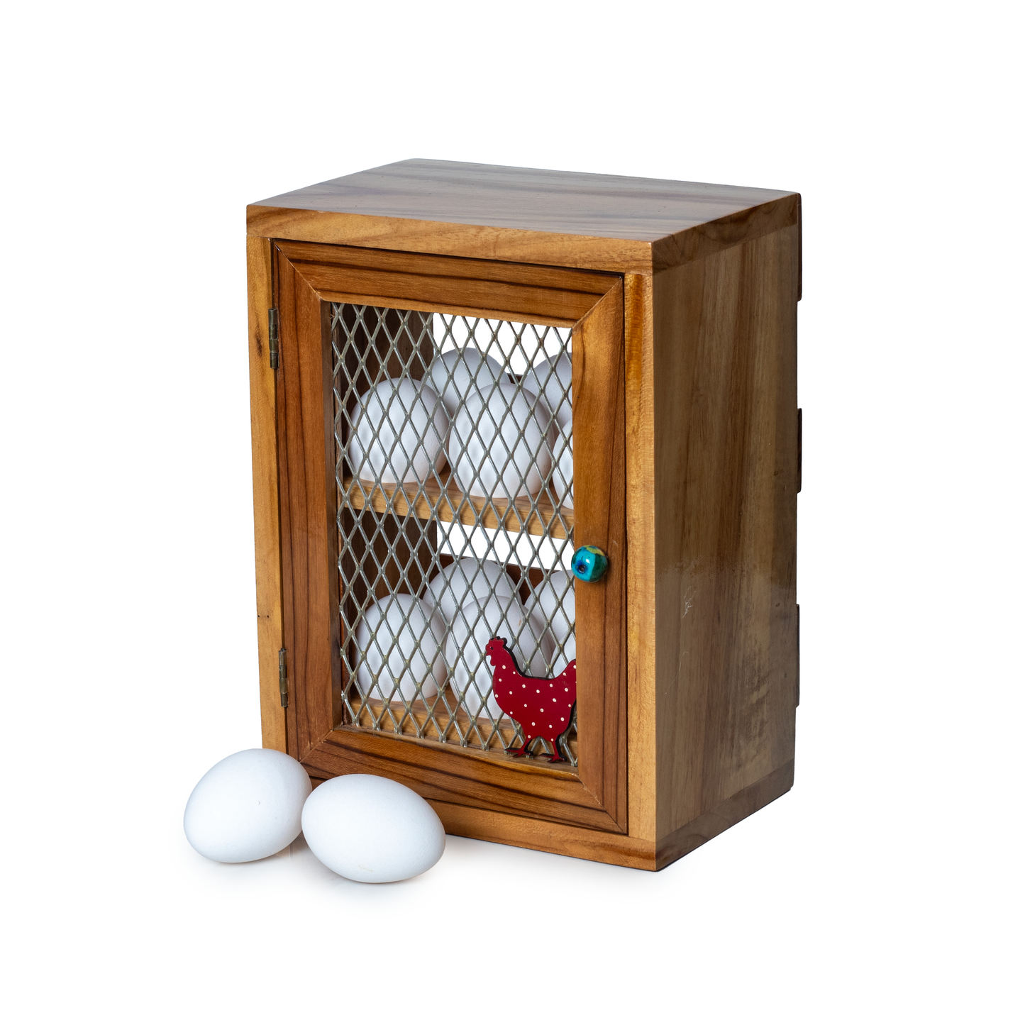 The Weaver's Nest Wooden Egg Cabinet, Organizer and Holder