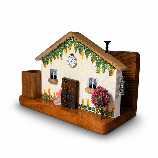 White Country Cottage Toothpick and Napkin Holder