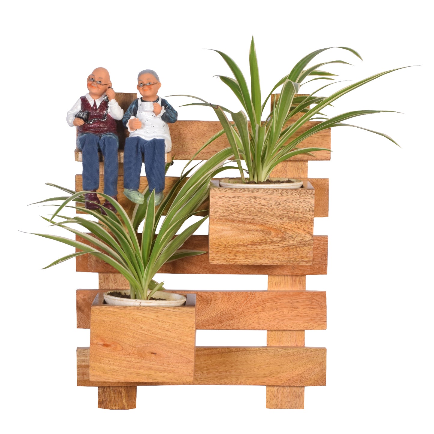 The Weaver's Nest Wooden Wall Planter Stand