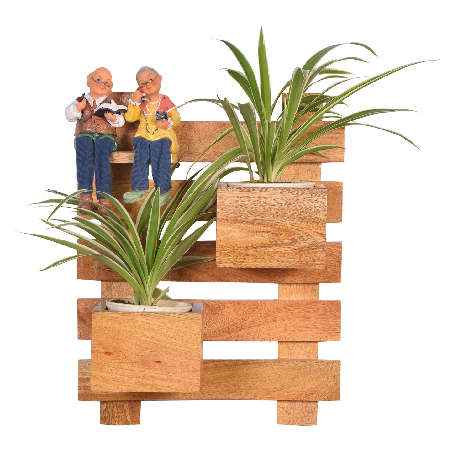 The Weaver's Nest Wooden Wall Planter Stand