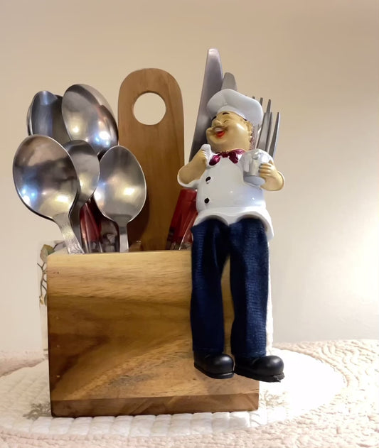 The Weaver's Nest Spoon Stand Cutlery Holder with Napkin Holder / Table Organizer for Dinning Table and Kitchen