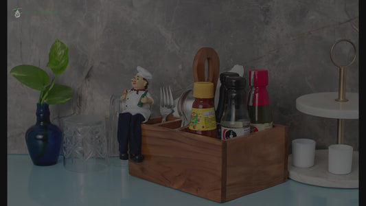 The Weaver's Nest Spoon Stand Cutlery Holder and Table Organizer for Dining Table and Kitchen