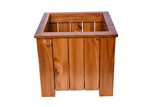 The Weaver's Nest Wooden Planter Box, Flower Pot Holder for Home, Restaurants, Hotels, Garden, Balcony, Patio