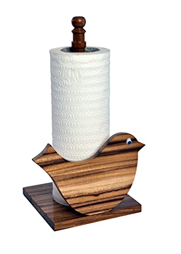 The Weaver's Nest Wooden Bird Kitchen Towel Holder/Tissue Paper