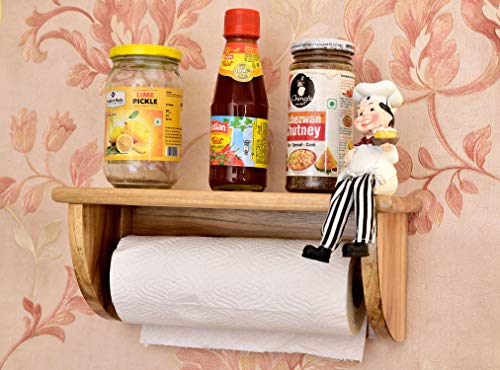 The Weaver's Nest Solid Wood Kitchen Roll /Towel Dispenser