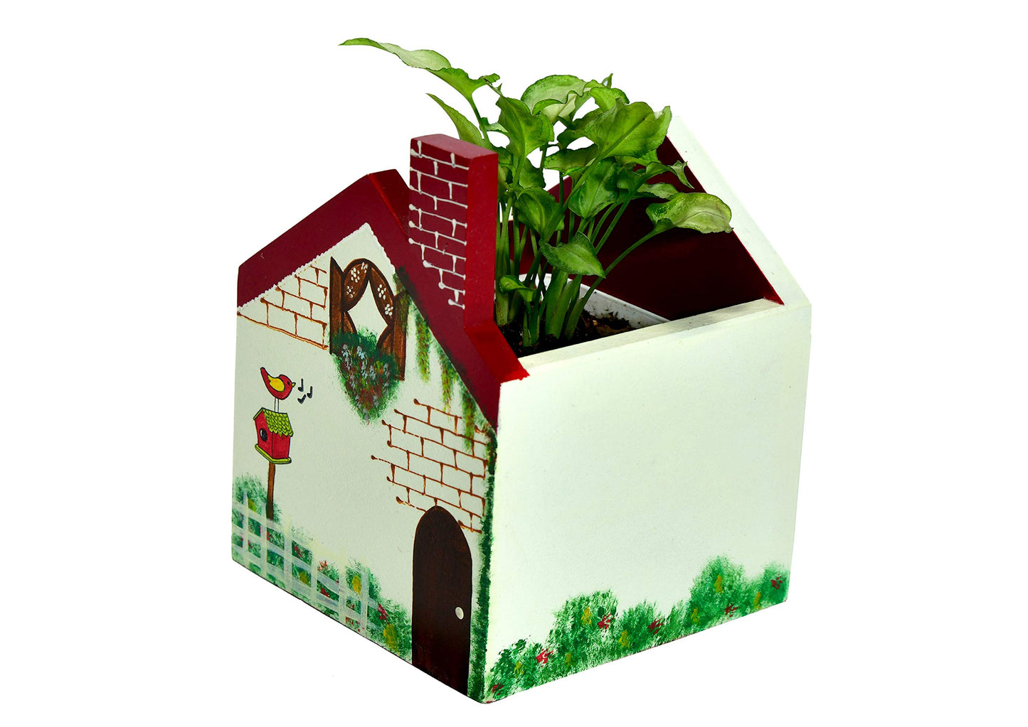 The Weaver's Nest Handpainted Hut Planter