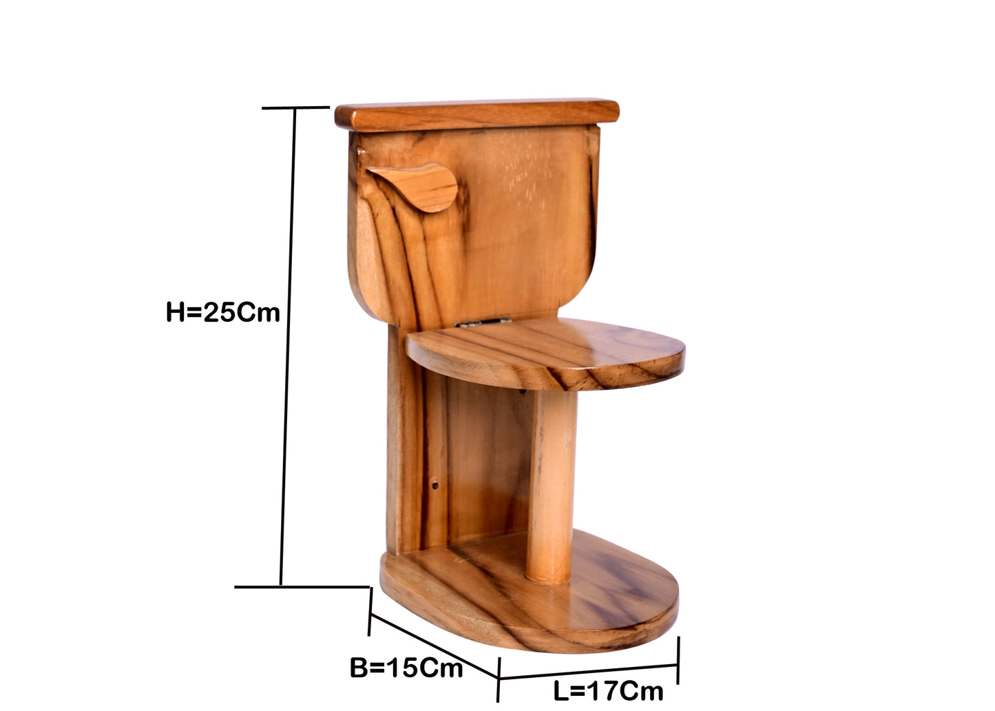 The Weaver's Nest Wooden Paper Towel Holder/Tissue Paper Stand/Roll Dispenser for washrooms, Restrooms, Restaurants, Hotels, (L 17 x W 15 x H 25 cm)