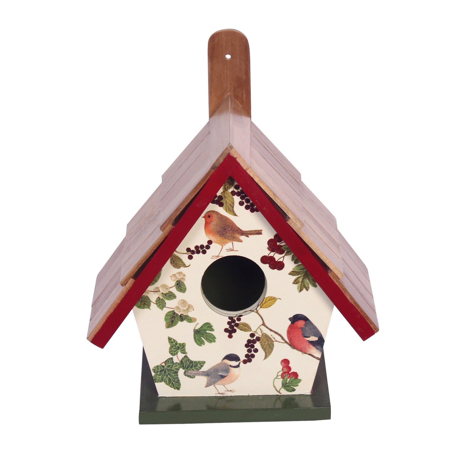 The Weaver's Nest Teak Wood Roof Bird House