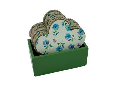 Wooden Flower Coasters