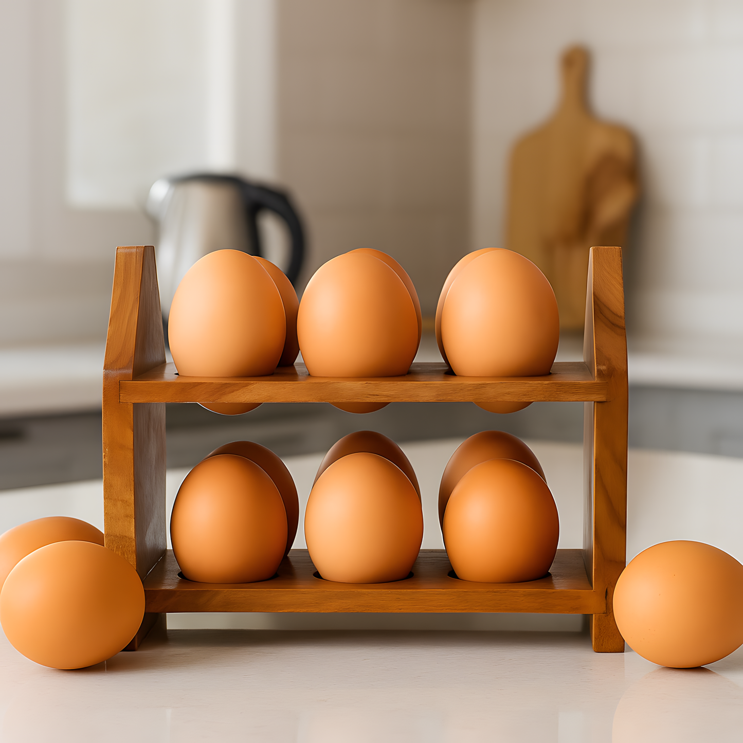 The Weaver's Nest Wooden Egg Organizer / Egg Storage Small