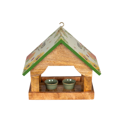 The Weaver's Nest Wooden Birdfeeder With Sunflowers