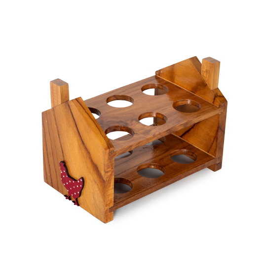 The Weaver's Nest Wooden Egg Organizer / Egg Storage Small
