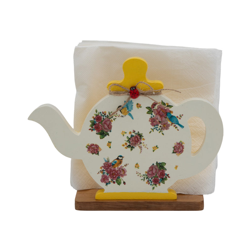 The Weaver's Nest Yellow Kettle Napkin Holder