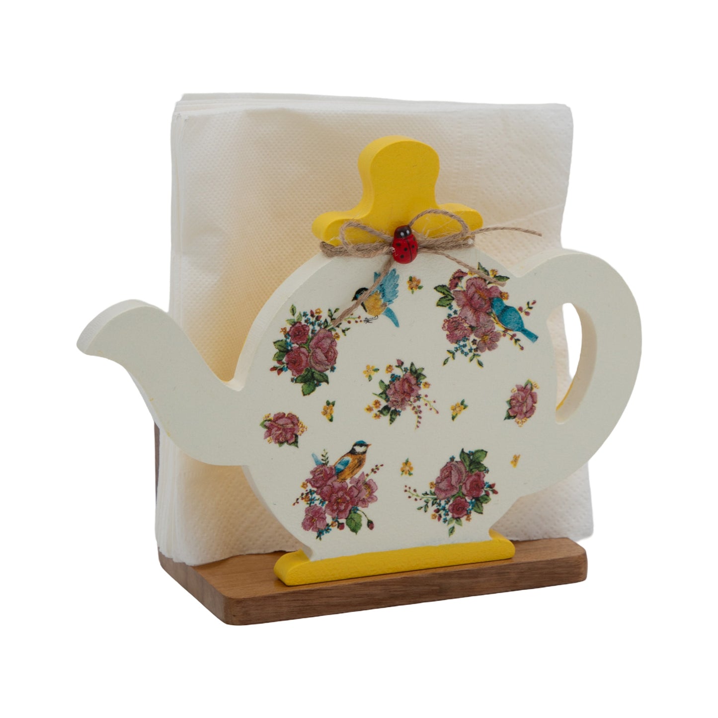 The Weaver's Nest Yellow Kettle Napkin Holder
