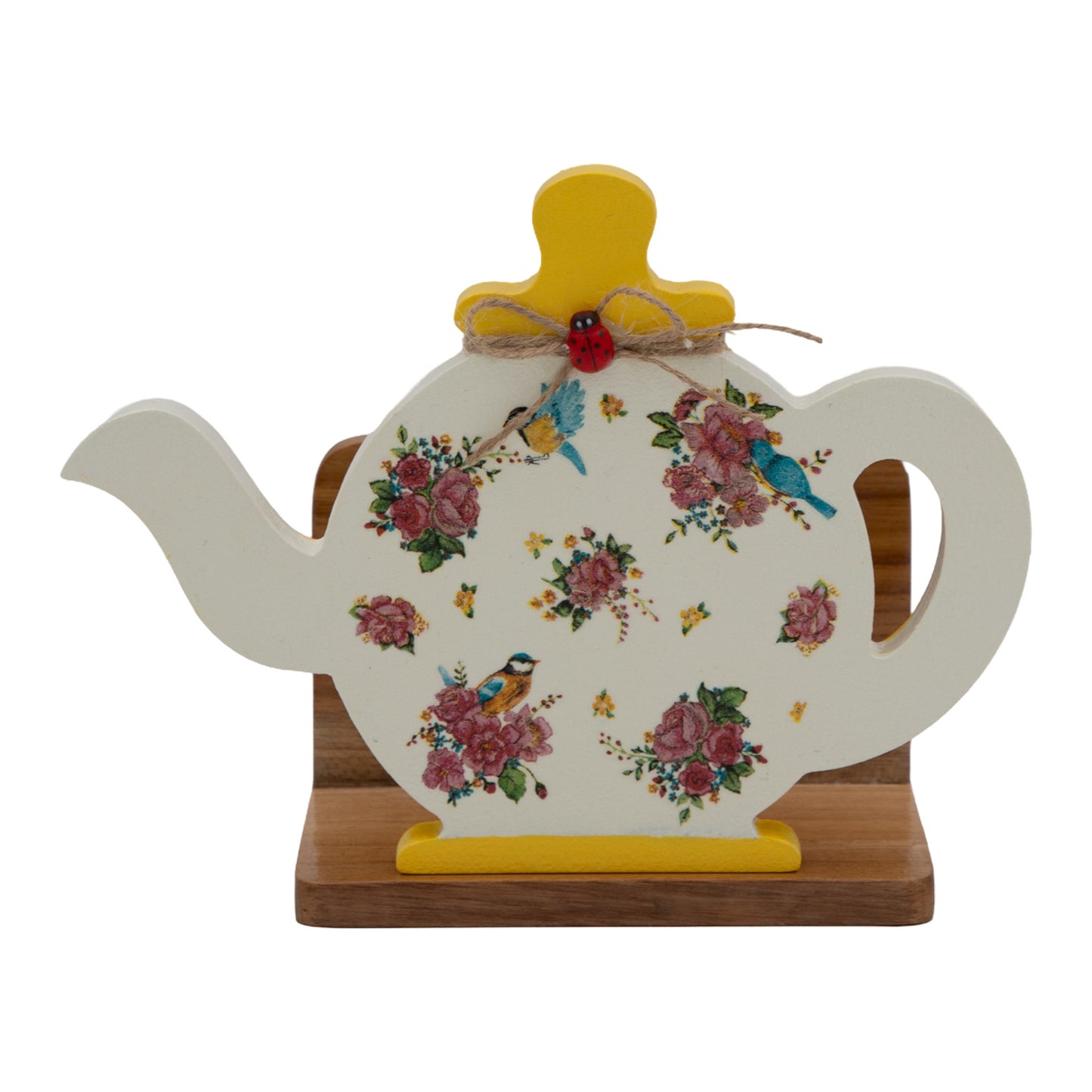 The Weaver's Nest Yellow Kettle Napkin Holder