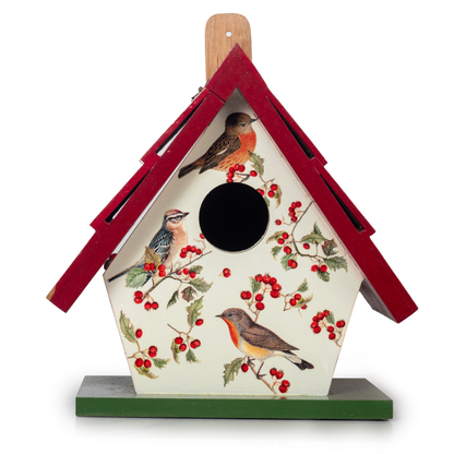 The Weaver's Nest Teak Wood Roof Bird House