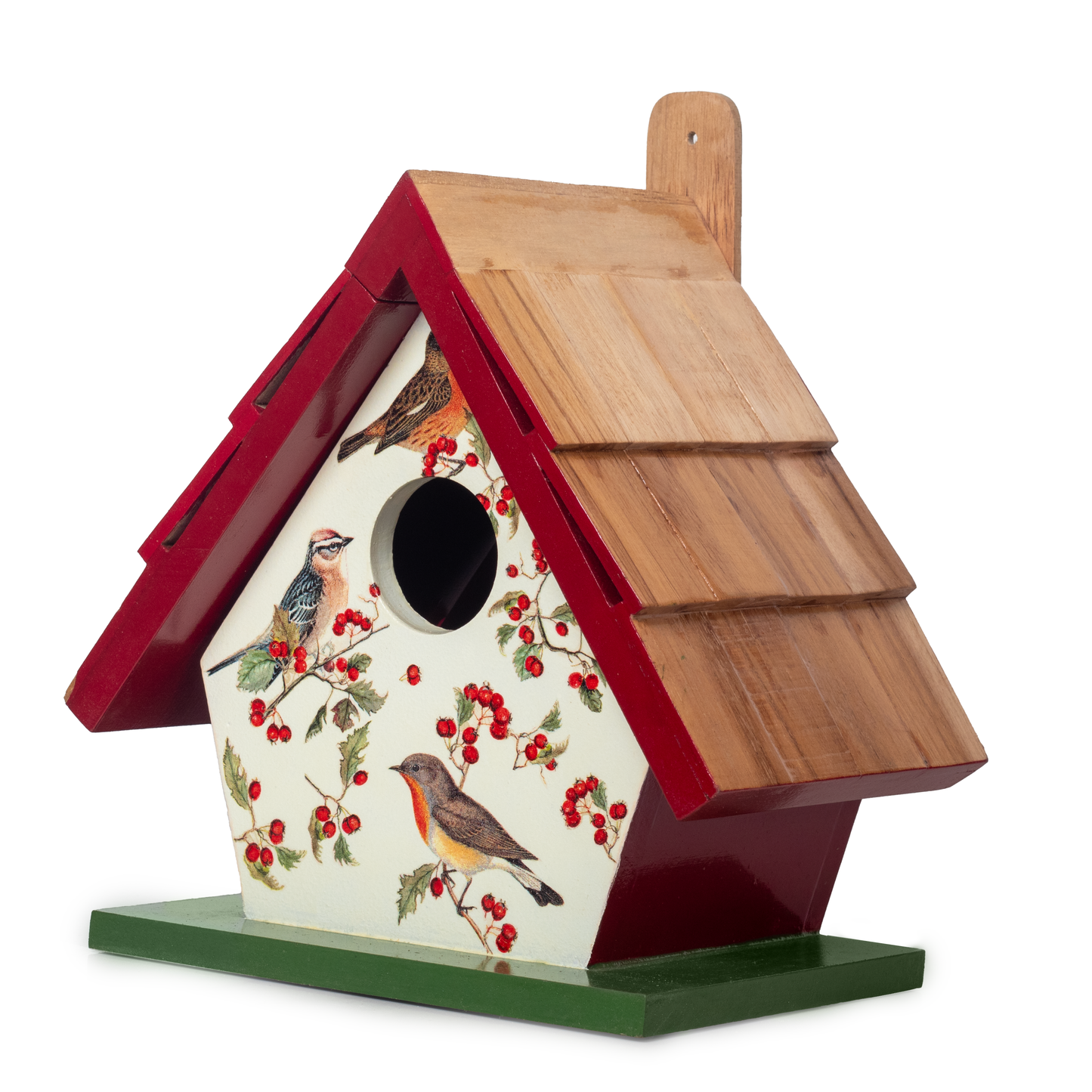 The Weaver's Nest Teak Wood Roof Bird House