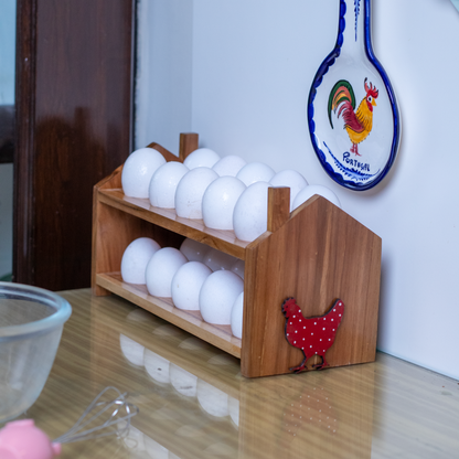 The Weaver's Nest Wooden Egg Organizer / Egg Storage
