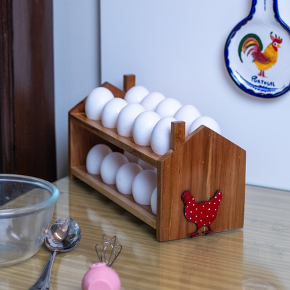 The Weaver's Nest Wooden Egg Organizer / Egg Storage