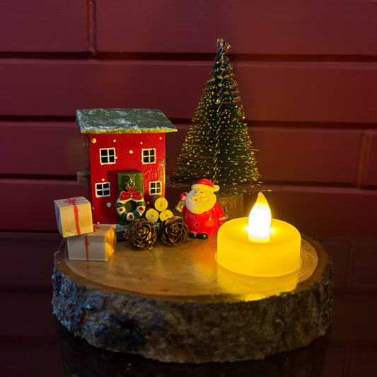 The Weaver's Nest Vintage Wooden House Candle Décor | Christmas Special