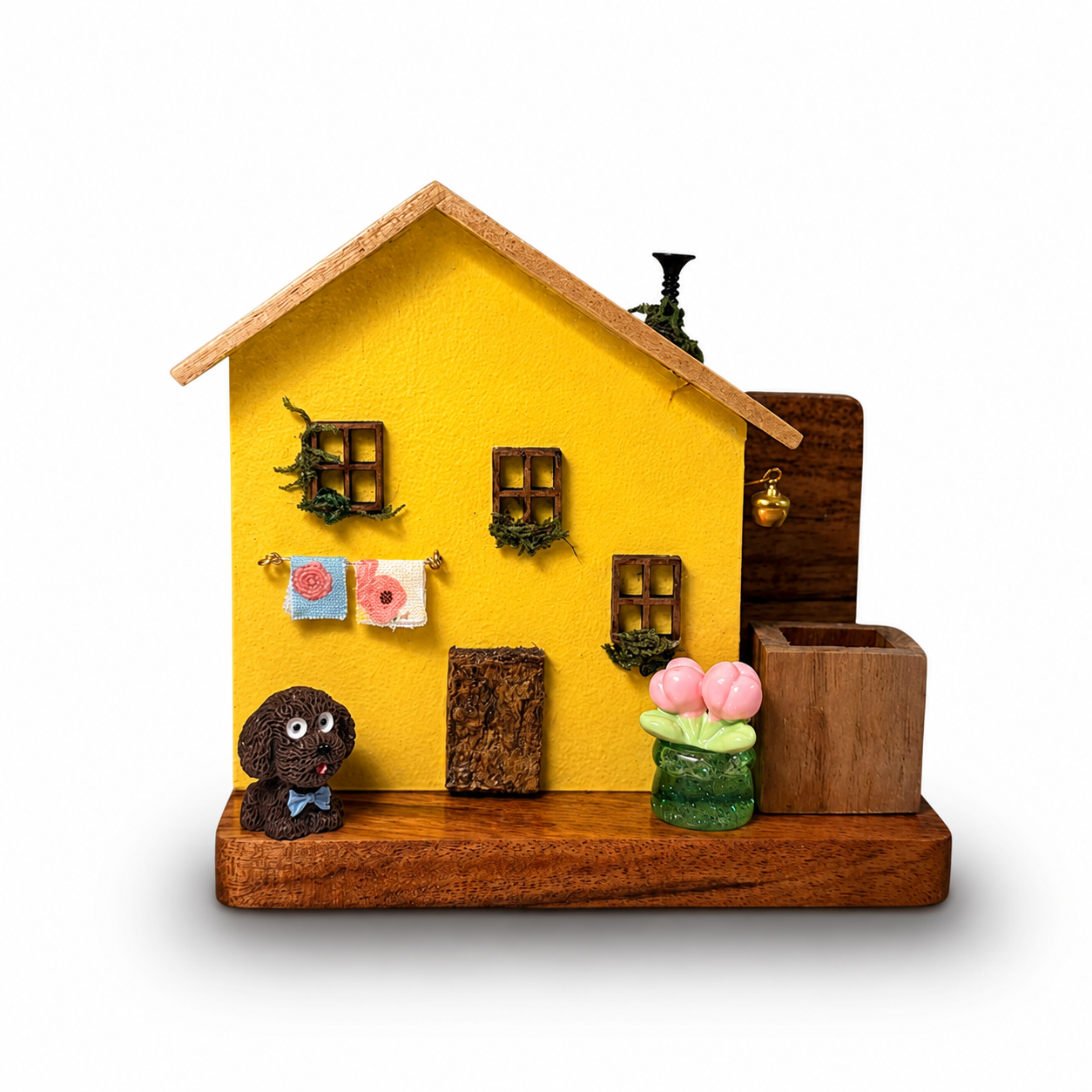 Toothpick and Napkin Holder Yellow House