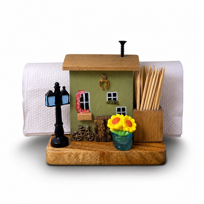 Green Country Cottage Napkin and Toothpick Holder