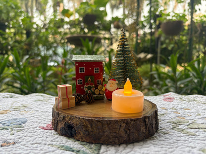 The Weaver's Nest Vintage Wooden House Candle Décor | Christmas Special