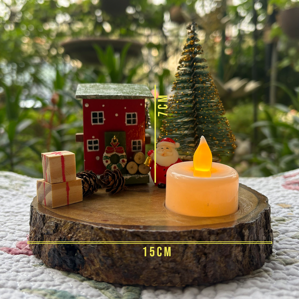 The Weaver's Nest Vintage Wooden House Candle Décor | Christmas Special