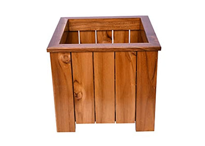 The Weaver's Nest Wooden Planter Box, Flower Pot Holder for Home, Restaurants, Hotels, Garden, Balcony, Patio
